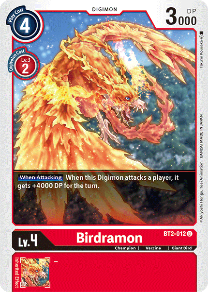 Digimon TCG Card 'BT2-012' 'Birdramon'