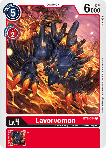 Digimon TCG Card 'BT2-014' 'Lavorvomon'