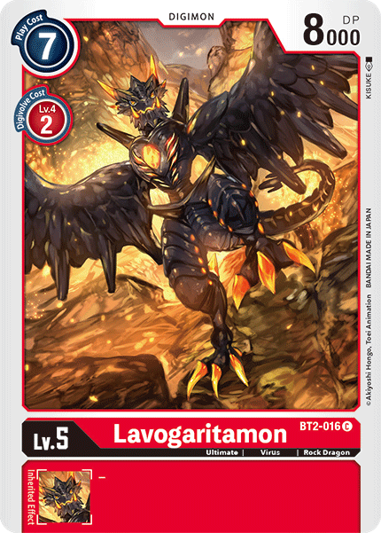 Digimon TCG Card BT2-016 Lavogaritamon