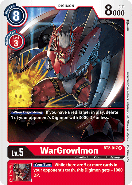 Digimon TCG Card 'BT2-017_P1' 'WarGrowlmon'