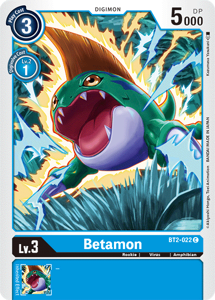 Digimon TCG Card BT2-022 Betamon