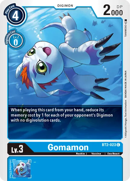 Digimon TCG Card 'BT2-023' 'Gomamon'