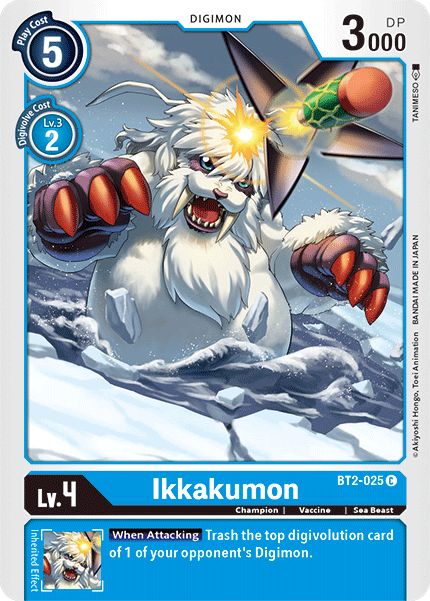 Digimon TCG Card BT2-025 Ikkakumon