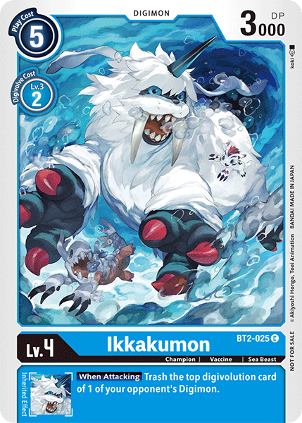 Digimon TCG Card BT2-025_P1 Ikkakumon