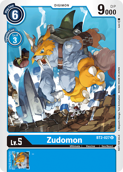 Digimon TCG Card BT2-027_P1 Zudomon