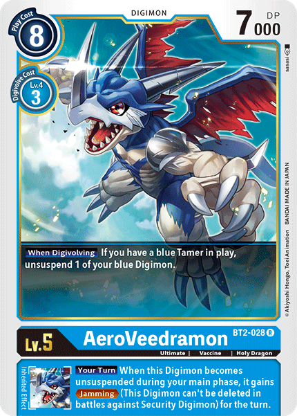 Digimon TCG Card BT2-028 AeroVeedramon