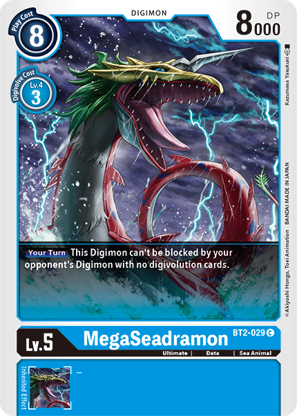 Digimon TCG Card BT2-029 MegaSeadramon