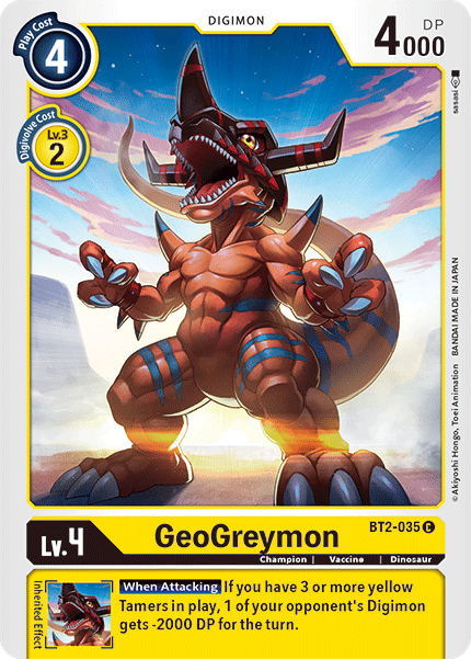 Digimon TCG Card 'BT2-035' 'GeoGreymon'