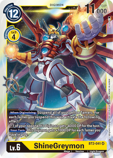 Digimon TCG Card 'BT2-041' 'ShineGreymon'