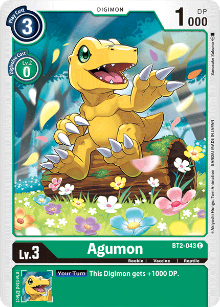 Digimon TCG Card BT2-043 Agumon