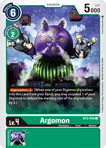 Digimon TCG Card BT2-045 Argomon