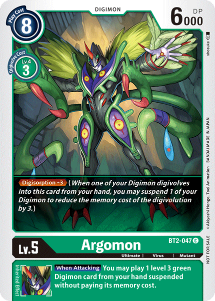 Digimon TCG Card BT2-047_P1 Argomon