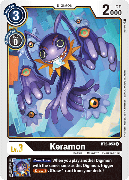 Digimon TCG Card BT2-053 Keramon