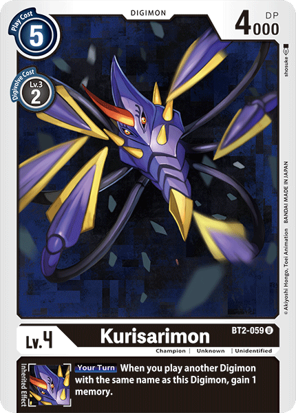 Digimon TCG Card 'BT2-059' 'Kurisarimon'