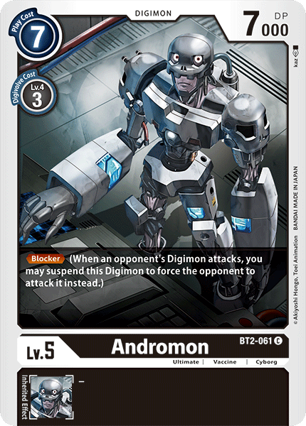 Digimon TCG Card BT2-061 Andromon