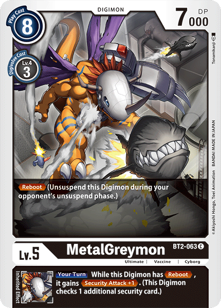 Digimon TCG Card BT2-063 MetalGreymon