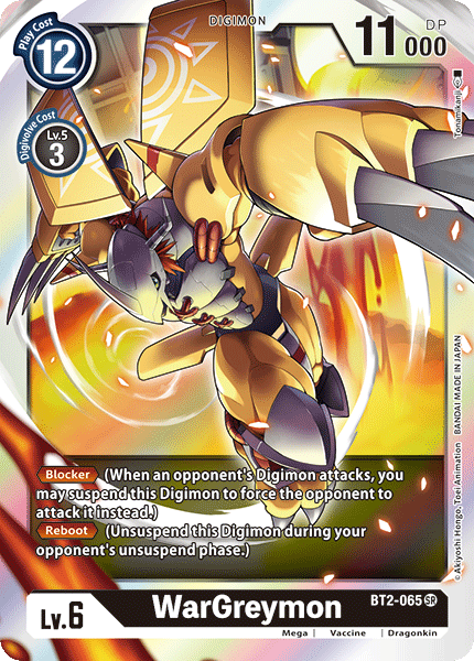 Digimon TCG Card 'BT2-065' 'WarGreymon'