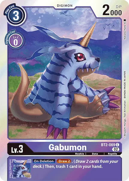 Digimon TCG Card 'BT2-069_P2' 'Gabumon'