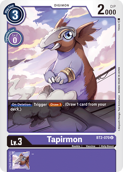 Digimon TCG Card BT2-070 Tapirmon