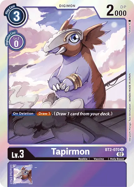 Digimon TCG Card 'BT2-070_P2' 'Tapirmon'