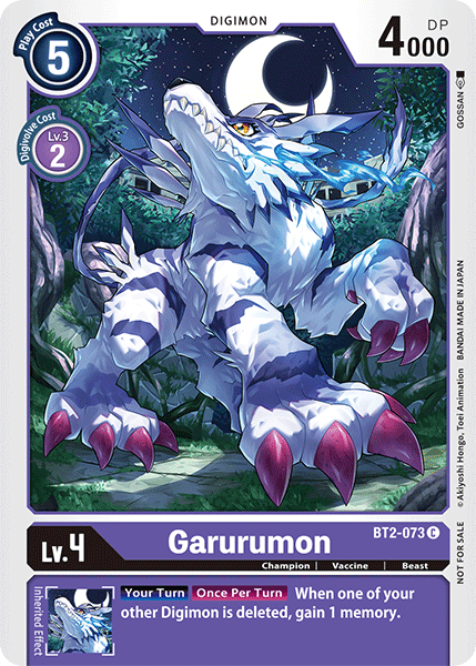 Digimon TCG Card BT2-073_P1 Garurumon