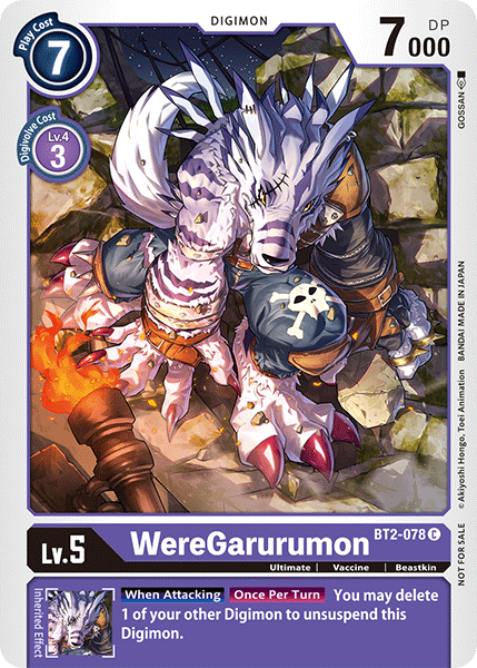 Digimon TCG Card BT2-078_P1 WereGarurumon