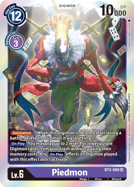 Digimon TCG Card BT2-080 Piedmon
