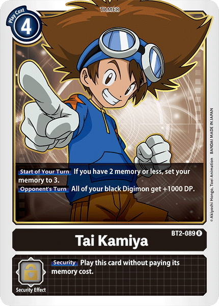 Digimon TCG Card BT2-089 Tai Kamiya