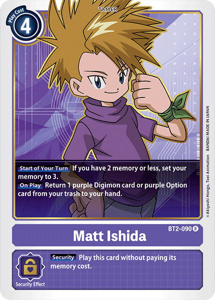 Digimon TCG Card 'BT2-090' 'Matt Ishida'