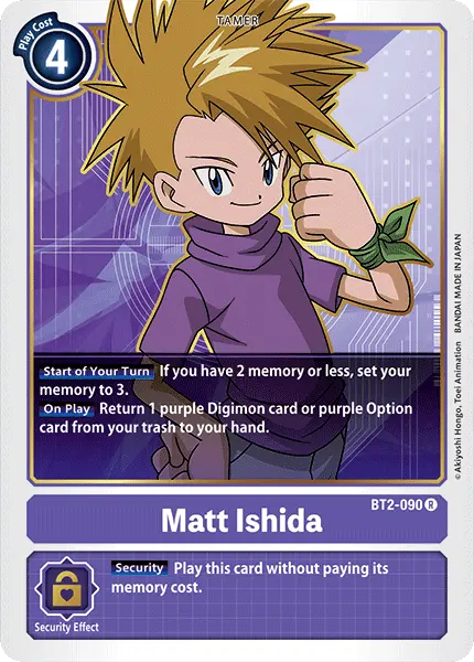 Digimon TCG Card 'BT2-090' 'Matt Ishida'