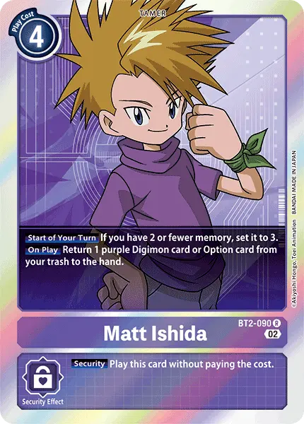 Digimon TCG Card 'BT2-090_P3' 'Matt Ishida'