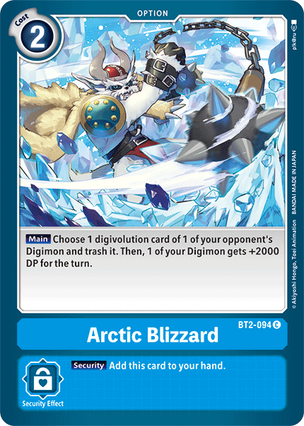 Digimon TCG Card 'BT2-094' 'Arctic Blizzard'