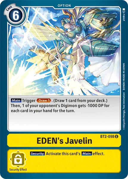 Digimon TCG Card 'BT2-098' 'EDEN's Javelin'