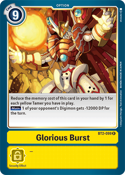 Digimon TCG Card 'BT2-099' 'Glorious Burst'