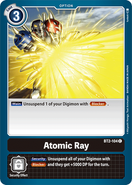 Digimon TCG Card BT2-104 Atomic Ray