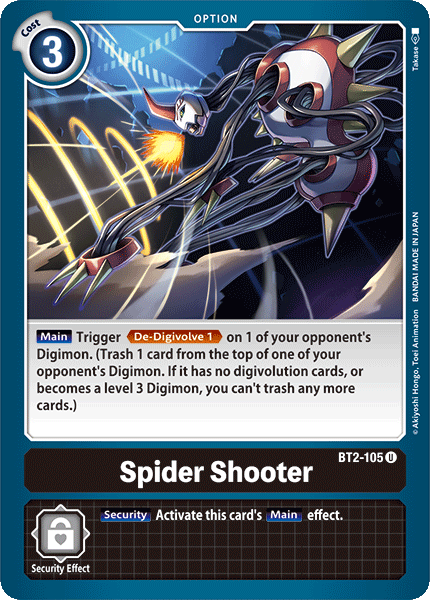 Digimon TCG Card 'BT2-105' 'Spider Shooter'