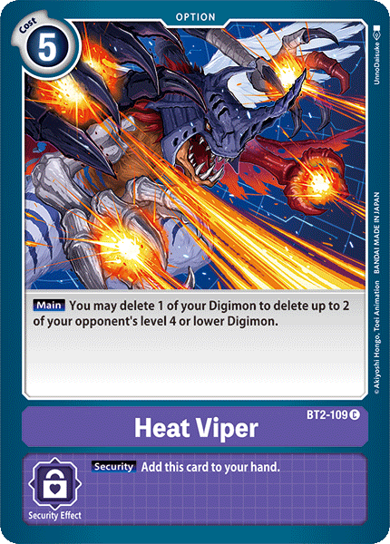 Digimon TCG Card BT2-109 Heat Viper