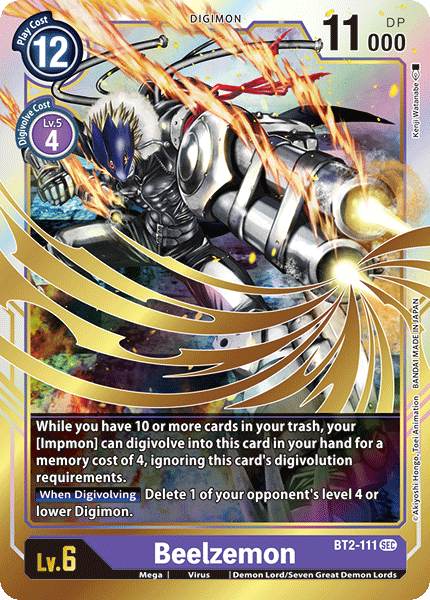 Digimon TCG Card 'BT2-111' 'Beelzemon'