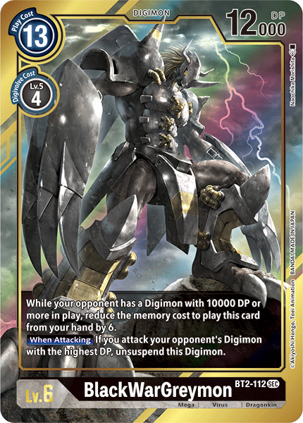 Digimon TCG Card BT2-112_P1 BlackWarGreymon