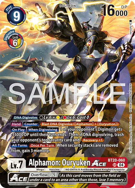Digimon TCG Card BT20-060_P5 Alphamon: Ouryuken