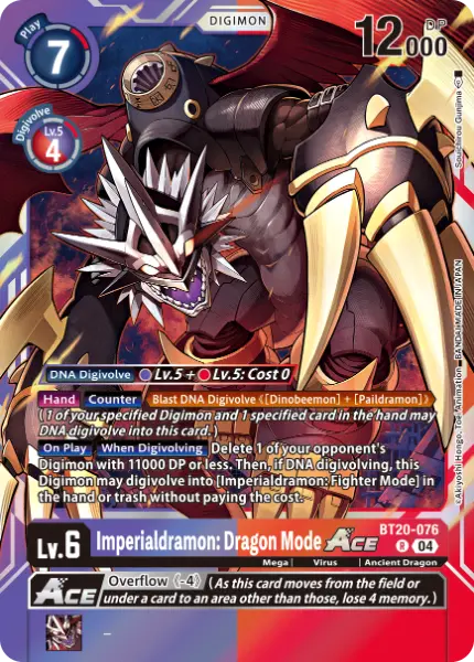 Digimon TCG Card 'BT20-076' 'Imperialdramon: Dragon Mode'