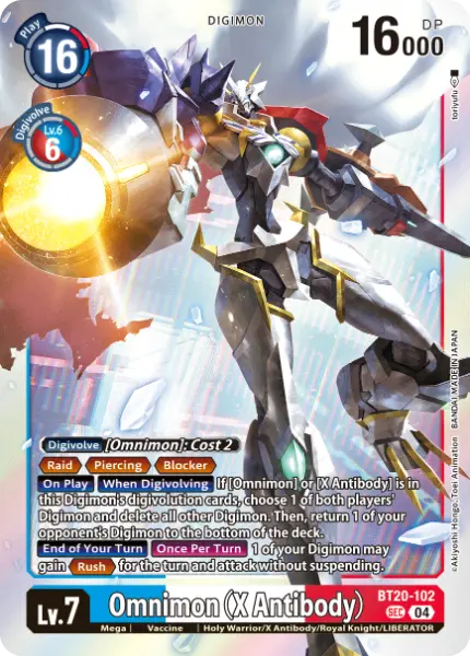 Digimon TCG Card 'BT20-102' 'Omnimon (X Antibody)'