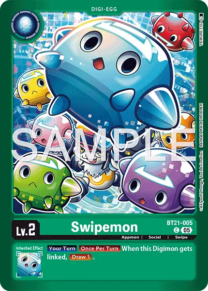 Digimon TCG Card 'BT21-005_P1' 'Swipemon'
