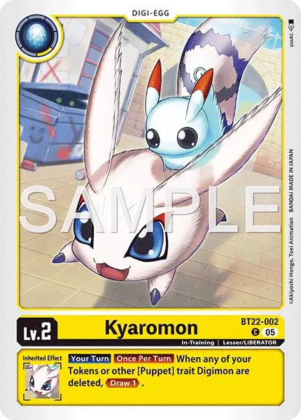 Digimon TCG Card 'BT22-002' 'Kyaromon'