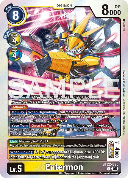Digimon TCG Card 'BT22-035' 'Entermon'