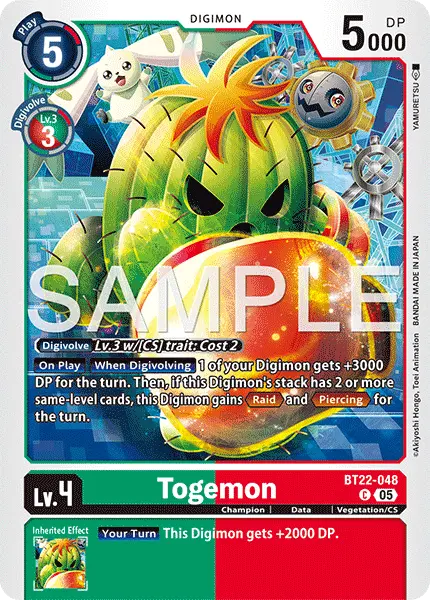 Digimon TCG Card 'BT22-048' 'Togemon'