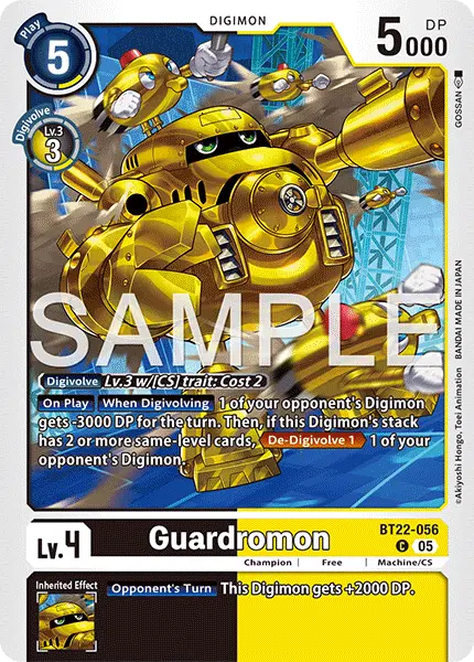 Digimon TCG Card 'BT22-056' 'Guardromon'