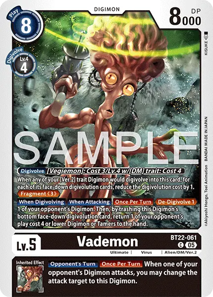 Digimon TCG Card 'BT22-061' 'Vademon'