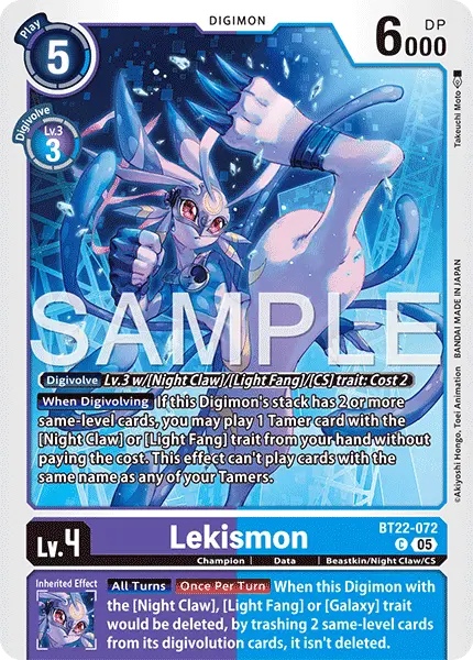 Digimon TCG Card 'BT22-072' 'Lekismon'