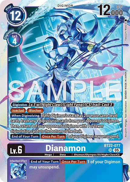 Digimon TCG Card 'BT22-077' 'Dianamon'